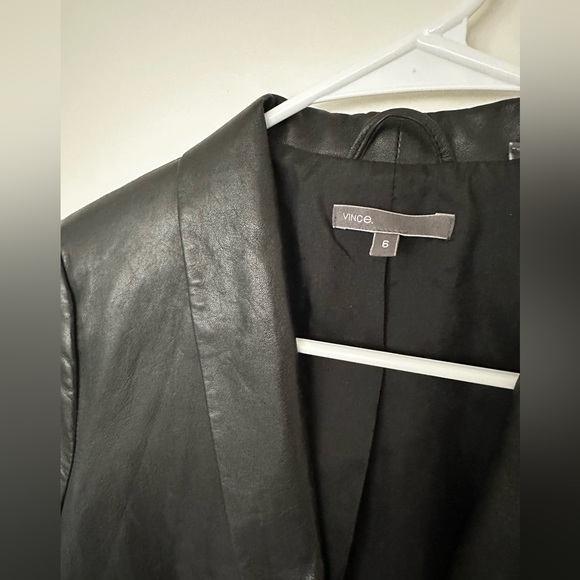 Vince. 100% leather blazer style jacket 6 - Picture 2 of 4